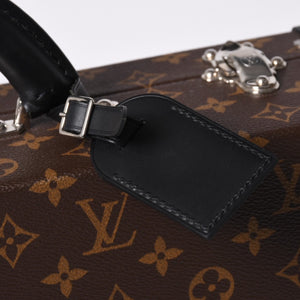 新品同様 LOUIS VUITTON ルイヴィトン オーダー トランクケース 45 プレジデント モノグラムイリュージョン ブラウン 中古 4b009465