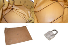 Load image into Gallery viewer, 極美品 HERMES エルメス ハンドバッグ オータクロア50 トリヨンクレマンス バーキン シルバー金具 イエロー □M刻印 中古 4b012806
