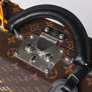 新品同様 LOUIS VUITTON ルイヴィトン オーダー トランクケース 45 プレジデント モノグラムイリュージョン ブラウン 中古 4b009465