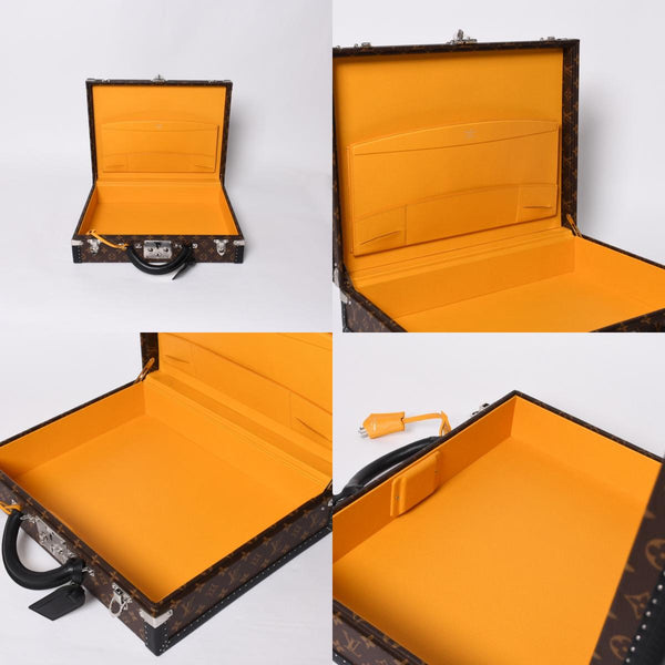 新品同様 LOUIS VUITTON ルイヴィトン オーダー トランクケース 45 プレジデント モノグラムイリュージョン ブラウン 中古 4b009465