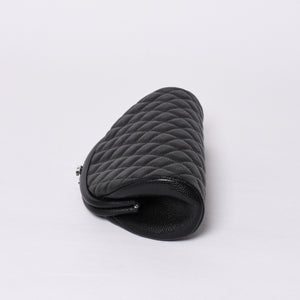 New and unused CHANEL Timeless Classic Clutch Bag No. 19 Coco Mark Caviar Skin Quilted Silver Hardware Used 4a000473