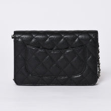 画像をギャラリービューアに読み込む, 新品同様 CHANEL シャネル チェーンウォレット 長財布 AP0250 29番台 ココマーク キャビアスキン ブラック シルバー金具 中古 4a000415