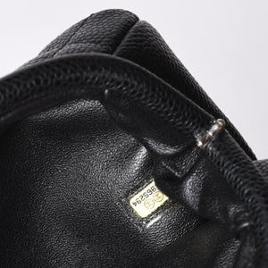New and unused CHANEL Timeless Classic Clutch Bag No. 19 Coco Mark Caviar Skin Quilted Silver Hardware Used 4a000473