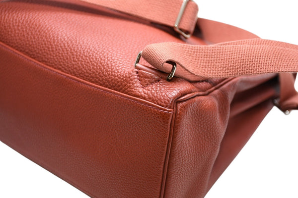極美品 HERMES エルメス ケリーアドGM リュックサック バッグパック トゴ ルージュアッシュ ◽︎D刻印 シルバー金具 中古 4b012825
