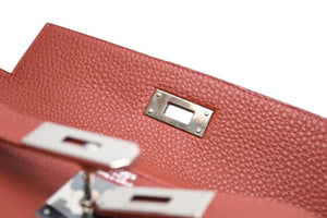 極美品 HERMES エルメス ケリーアドGM リュックサック バッグパック トゴ ルージュアッシュ ◽︎D刻印 シルバー金具 中古 4b012825