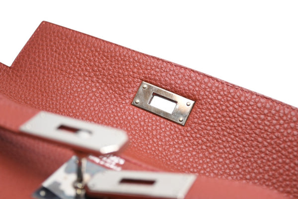 極美品 HERMES エルメス ケリーアドGM リュックサック バッグパック トゴ ルージュアッシュ ◽︎D刻印 シルバー金具 中古 4b012825