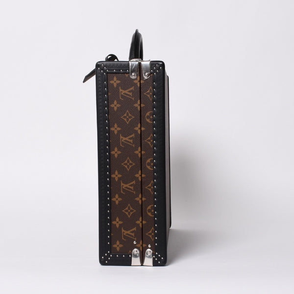 新品同様 LOUIS VUITTON ルイヴィトン オーダー トランクケース 45 プレジデント モノグラムイリュージョン ブラウン 中古 4b009465