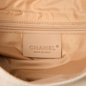 Very Good Condition CHANEL CHANEL Sports Line Messenger Bag No. 10 Coco Mark Beige Leather Canvas Metal Fiber Used 4a000138