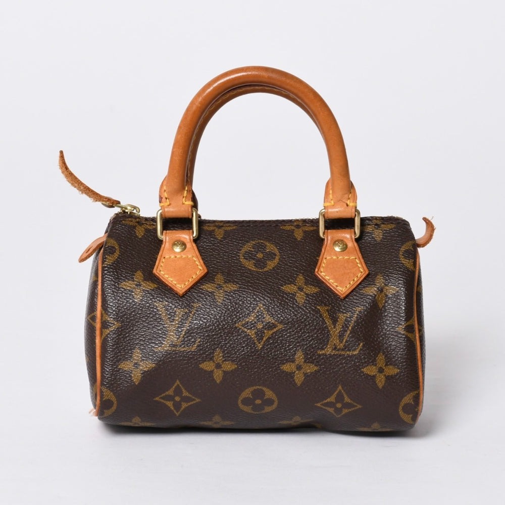 LOUIS VUITTON ルイヴィトン ミニスピーディ ハンドバッグ モノグラム M41534 PVC ブラウン 美品 中古 4a000591