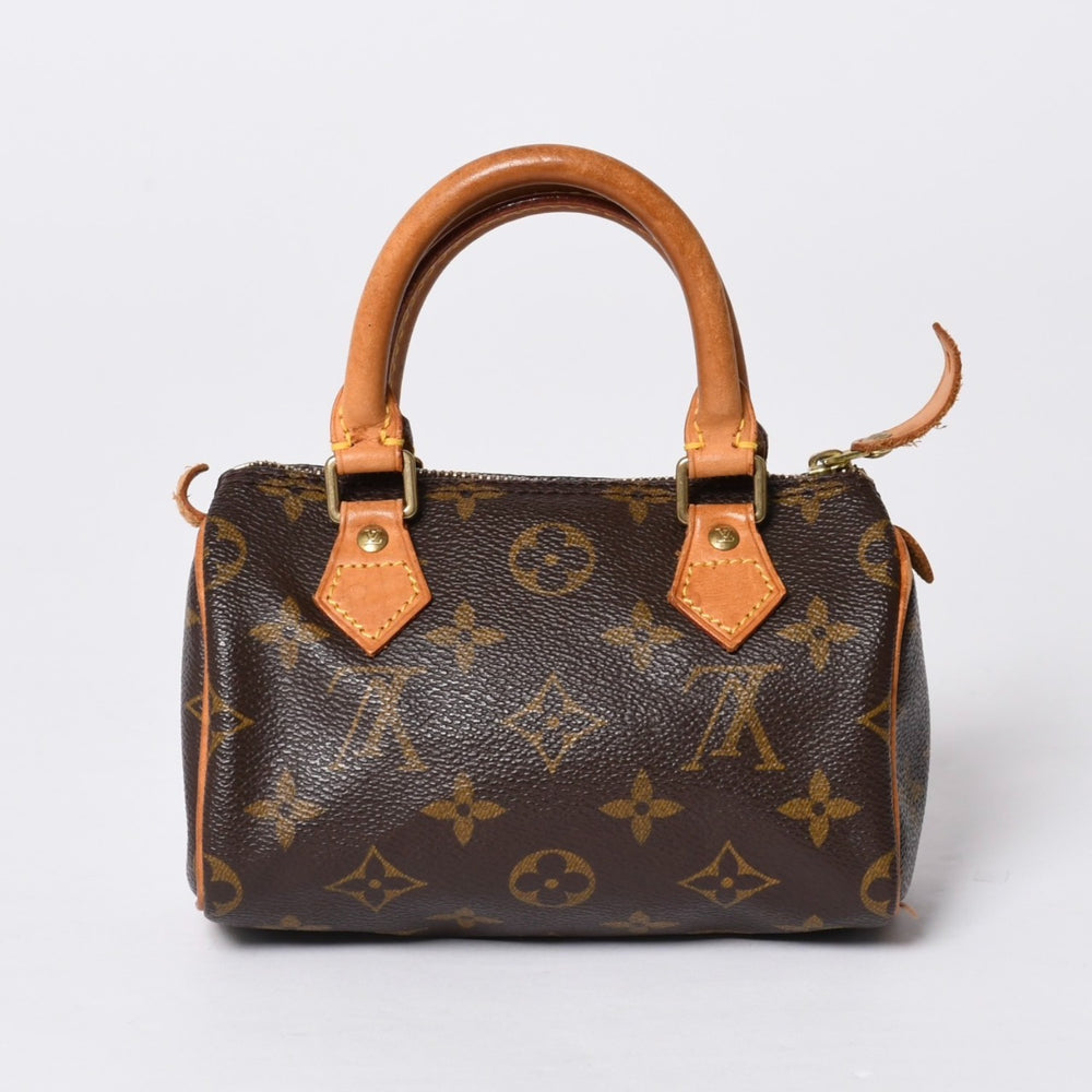 LOUIS VUITTON ルイヴィトン ミニスピーディ ハンドバッグ モノグラム M41534 PVC ブラウン 美品 中古 4a000591