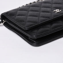 画像をギャラリービューアに読み込む, 新品同様 CHANEL シャネル チェーンウォレット 長財布 AP0250 29番台 ココマーク キャビアスキン ブラック シルバー金具 中古 4a000415