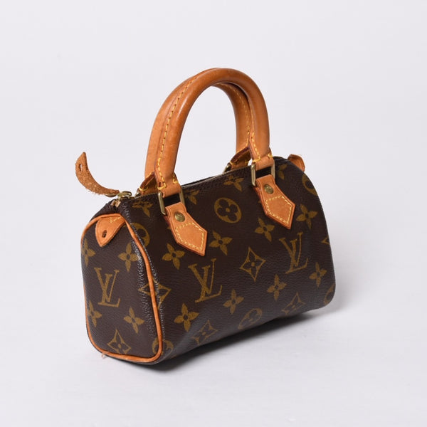 LOUIS VUITTON ルイヴィトン ミニスピーディ ハンドバッグ モノグラム M41534 PVC ブラウン 美品 中古 4a000591