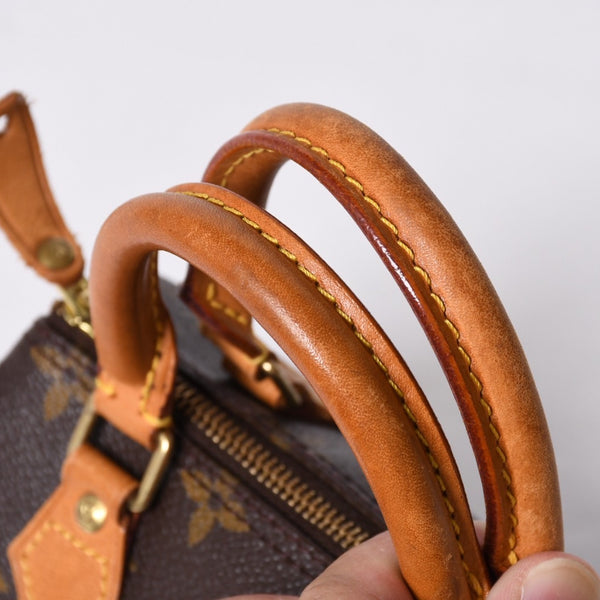LOUIS VUITTON ルイヴィトン ミニスピーディ ハンドバッグ モノグラム M41534 PVC ブラウン 美品 中古 4a000591