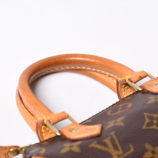 LOUIS VUITTON ルイヴィトン ミニスピーディ ハンドバッグ モノグラム M41534 PVC ブラウン 美品 中古 4a000591