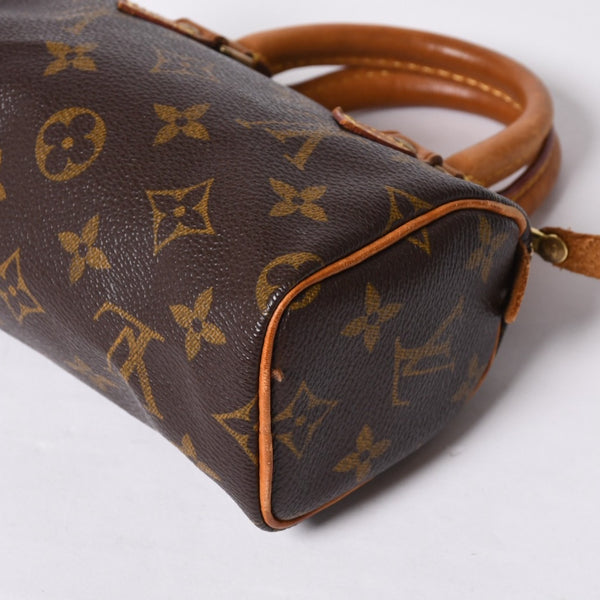 LOUIS VUITTON ルイヴィトン ミニスピーディ ハンドバッグ モノグラム M41534 PVC ブラウン 美品 中古 4a000591