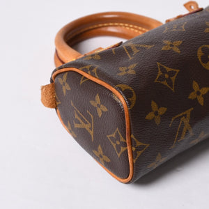 LOUIS VUITTON ルイヴィトン ミニスピーディ ハンドバッグ モノグラム M41534 PVC ブラウン 美品 中古 4a000591