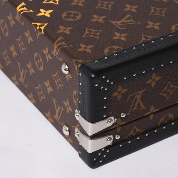 新品同様 LOUIS VUITTON ルイヴィトン オーダー トランクケース 45 プレジデント モノグラムイリュージョン ブラウン 中古 4b009465