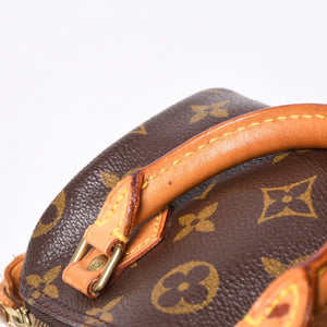 LOUIS VUITTON ルイヴィトン ミニスピーディ ハンドバッグ モノグラム M41534 PVC ブラウン 美品 中古 4a000591