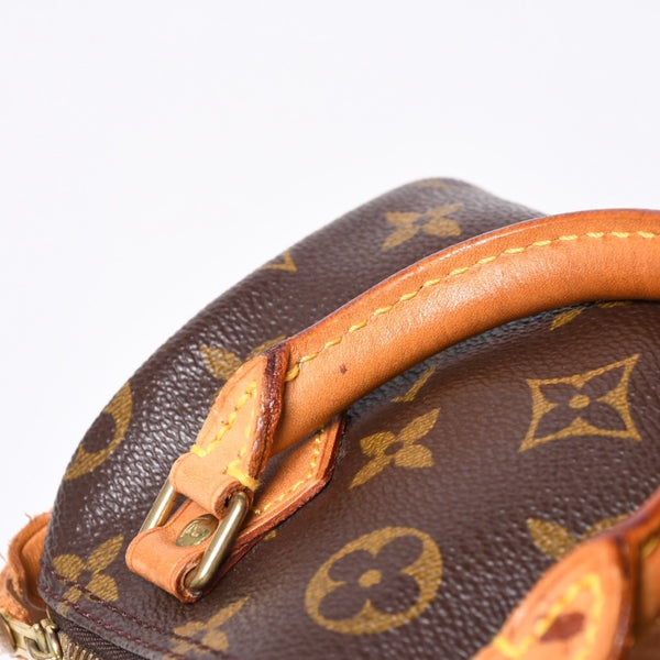 LOUIS VUITTON ルイヴィトン ミニスピーディ ハンドバッグ モノグラム M41534 PVC ブラウン 美品 中古 4a000591