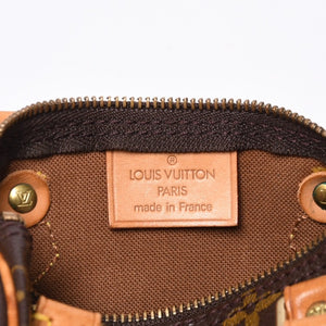 LOUIS VUITTON ルイヴィトン ミニスピーディ ハンドバッグ モノグラム M41534 PVC ブラウン 美品 中古 4a000591