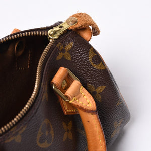 LOUIS VUITTON ルイヴィトン ミニスピーディ ハンドバッグ モノグラム M41534 PVC ブラウン 美品 中古 4a000591