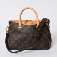 画像をギャラリービューアに読み込む, 極美品 LOUIS VUITTON ルイヴィトン パラスMM ハンドバッグ M40929 モノグラムキャンバス イエロー ゴールド金具 中古 4a000599