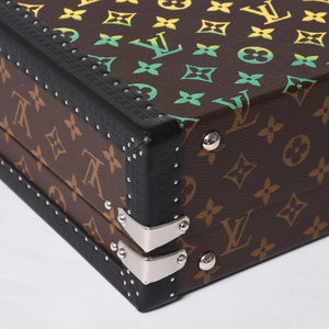 新品同様 LOUIS VUITTON ルイヴィトン オーダー トランクケース 45 プレジデント モノグラムイリュージョン ブラウン 中古 4b009465