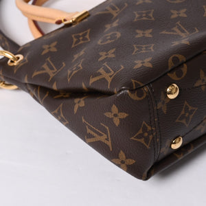 Very good condition LOUIS VUITTON Pallas MM handbag M40929 Monogram canvas Yellow Gold hardware Used 4a000599