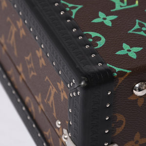 新品同様 LOUIS VUITTON ルイヴィトン オーダー トランクケース 45 プレジデント モノグラムイリュージョン ブラウン 中古 4b009465