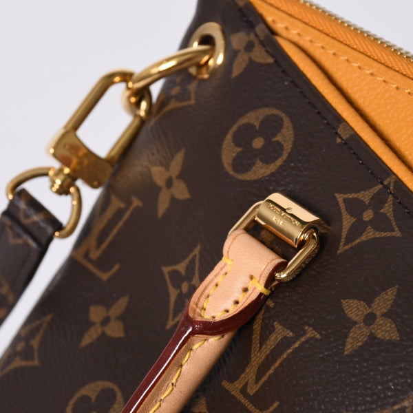 Very good condition LOUIS VUITTON Pallas MM handbag M40929 Monogram canvas Yellow Gold hardware Used 4a000599