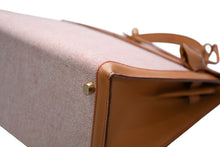 Load image into Gallery viewer, 極美品 HERMES エルメス ケリー32 外縫い ナチュラル レッドステッチ □B刻印 ゴールド金具 トワルアッシュ レザー ハンドバッグ 2WAY 中古 4b012848