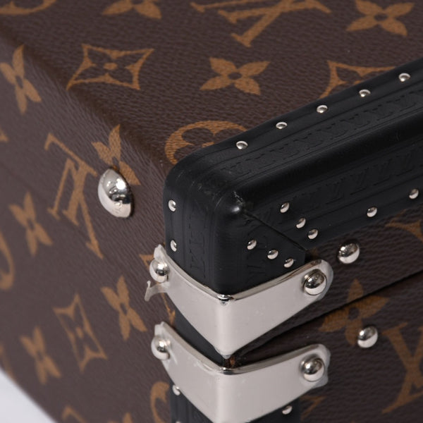 新品同様 LOUIS VUITTON ルイヴィトン オーダー トランクケース 45 プレジデント モノグラムイリュージョン ブラウン 中古 4b009465