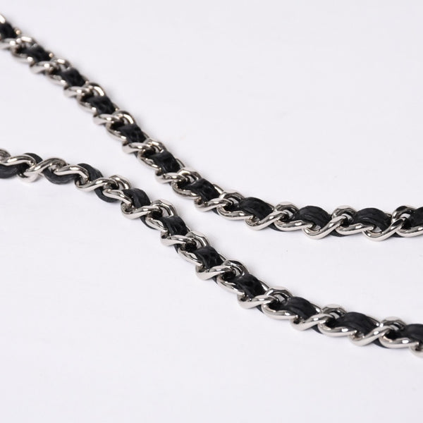 新品同様 CHANEL シャネル チェーンウォレット 長財布 AP0250 29番台 ココマーク キャビアスキン ブラック シルバー金具 中古 4a000415