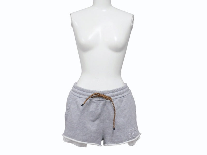 Miu Miu Miu Miu Shorts Cotton fleece shorts Gray Wool Size 38 MJP321 Good Condition Used 4b006298