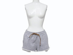 Miu Miu ミュウ ミュウ ショートパンツ Cotton fleece shorts コットンフリース ショーツ グレー ウール サイズ38 MJP321 美品 中古 4b006298