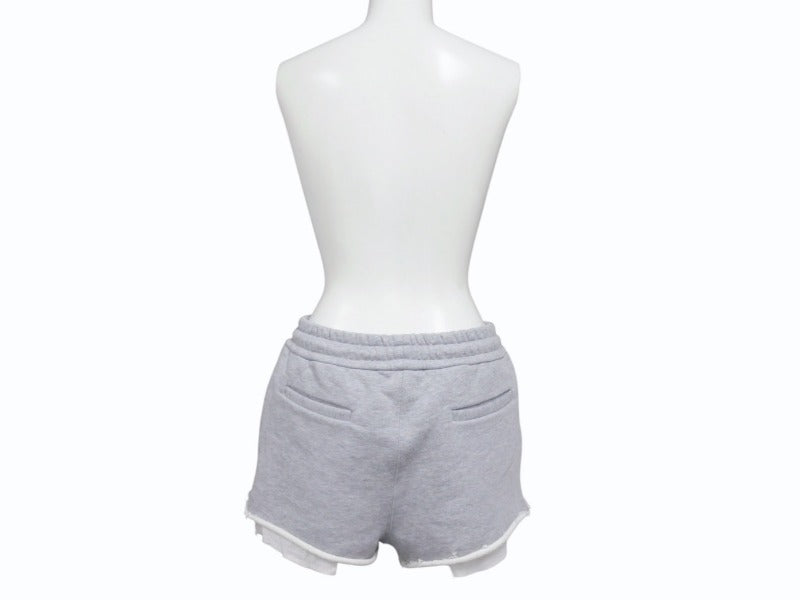 Miu Miu Miu Miu Shorts Cotton fleece shorts Gray Wool Size 38 MJP321 Good Condition Used 4b006298