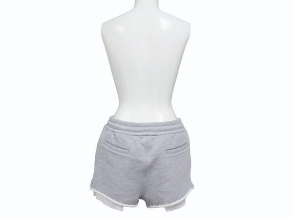 Miu Miu ミュウ ミュウ ショートパンツ Cotton fleece shorts コットンフリース ショーツ グレー ウール サイズ38 MJP321 美品 中古 4b006298