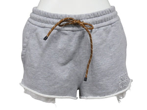 Miu Miu ミュウ ミュウ ショートパンツ Cotton fleece shorts コットンフリース ショーツ グレー ウール サイズ38 MJP321 美品 中古 4b006298
