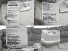 Load image into Gallery viewer, Miu Miu ミュウ ミュウ ショートパンツ Cotton fleece shorts コットンフリース ショーツ グレー ウール サイズ38 MJP321 美品 中古 4b006298