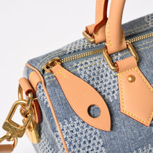画像をギャラリービューアに読み込む, 極美品 LOUIS VUITTON ルイヴィトン スピーディ バンドリエール 25 ダミエ デニム N40700 ゴールド金具 中古 4a004082
