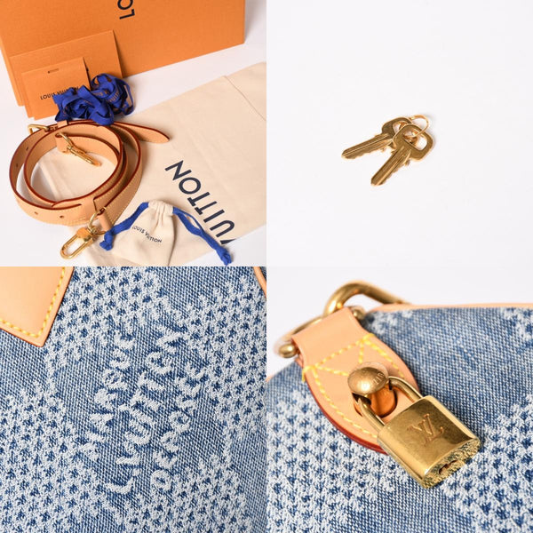 極美品 LOUIS VUITTON ルイヴィトン スピーディ バンドリエール 25 ダミエ デニム N40700 ゴールド金具 中古 4a004082