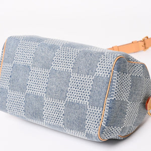 極美品 LOUIS VUITTON ルイヴィトン スピーディ バンドリエール 25 ダミエ デニム N40700 ゴールド金具 中古 4a004082