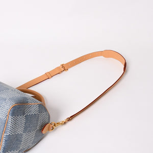 極美品 LOUIS VUITTON ルイヴィトン スピーディ バンドリエール 25 ダミエ デニム N40700 ゴールド金具 中古 4a004082