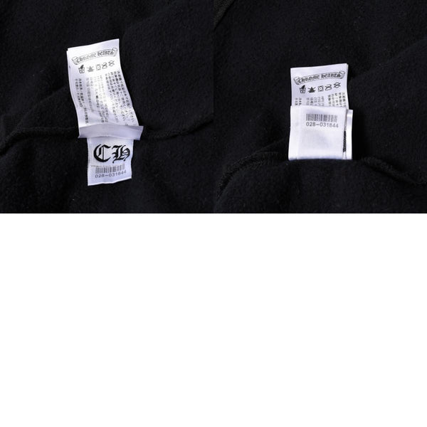 CHROME HEARTS Chrome Hearts Back Arch Logo Zip Up Hoodie T-Bar USA Up Hoodie Back Arch Floral Cross Horseshoe Black Good Condition Used 4a002034