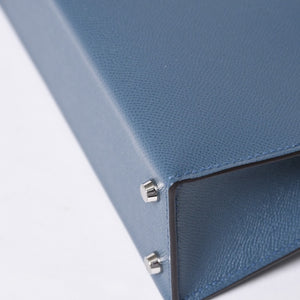 New and unused Hermes G engraved Mini Kelly 2 Blue Tanpet Madame Outer Sewing 2WAY Shoulder Bag Used 4a001396