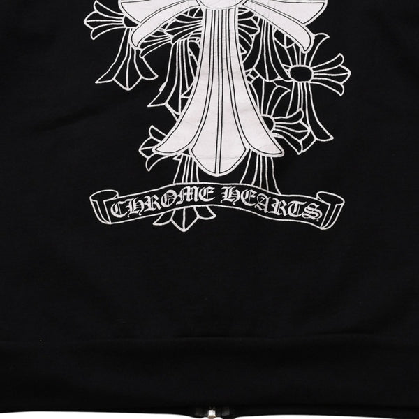 CHROME HEARTS クロムハーツ セメタリークロスジップアップパーカー CHクロス セメタリークロス シルバー金具 ブラック 黒 美品 中古 4a002033