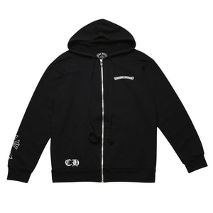 CHROME HEARTS クロムハーツ セメタリークロスジップアップパーカー CHクロス セメタリークロス シルバー金具 ブラック 黒 美品 中古 4a002033