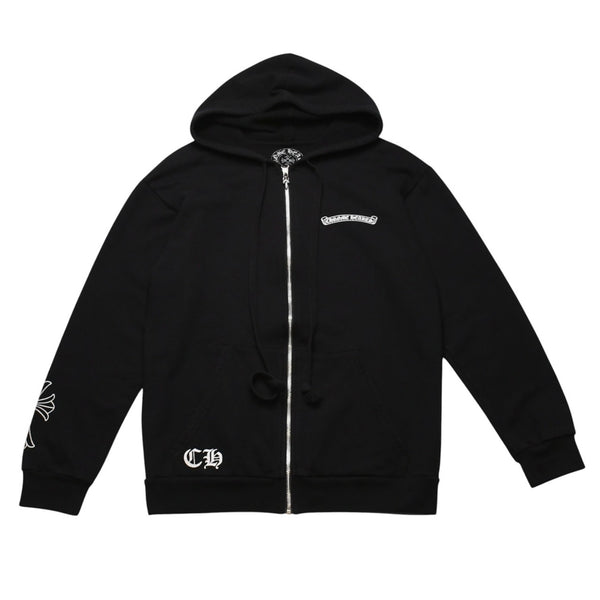 CHROME HEARTS クロムハーツ セメタリークロスジップアップパーカー CHクロス セメタリークロス シルバー金具 ブラック 黒 美品 中古 4a002033