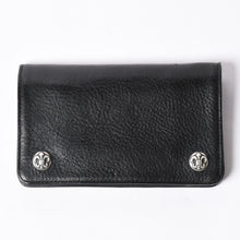 画像をギャラリービューアに読み込む, 極美品 CHROME HEARTS クロムハーツ 1ZIP BS FLEUR BUTTON WALLET 1ジップ BSフレアボタン 二つ折り財布 レザーウォレット 中古 4a001764
