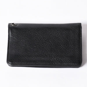 Very good condition CHROME HEARTS 1ZIP BS FLEUR BUTTON WALLET 1 zip BS flare button bifold wallet leather wallet used 4a001764